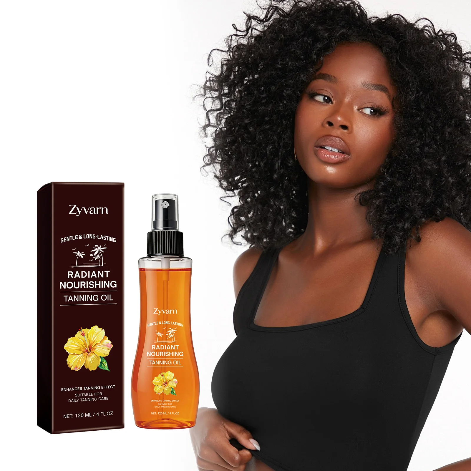 Gentle & Long-lasting Radiant Nourishing Tanning Oil Bronze Wheat Even Skin Tone Helps Black Care, Refreshing and Shiny Care