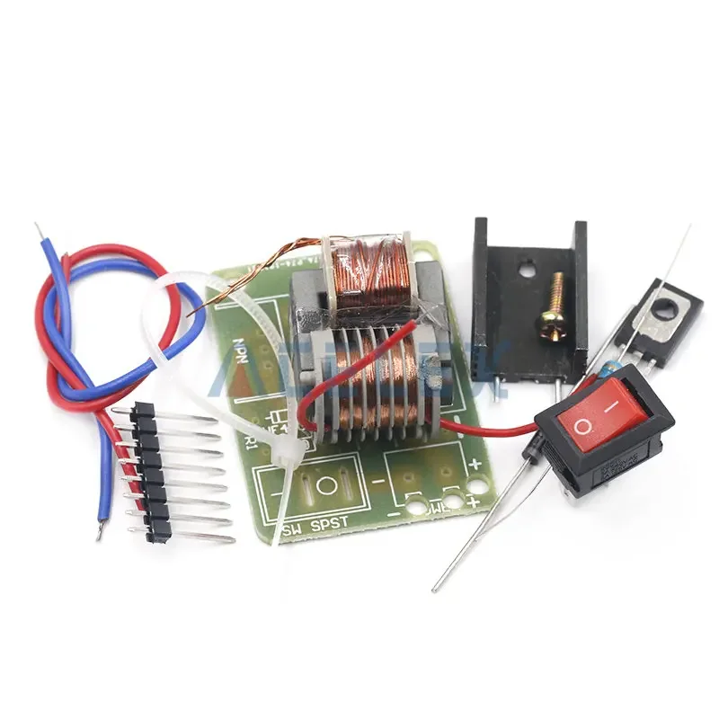 15KV High Frequency DC High Voltage Arc Ignition Generator Inverter Boost Step Up 18650 DIY Kit U Core Transformer Suite 3.7V