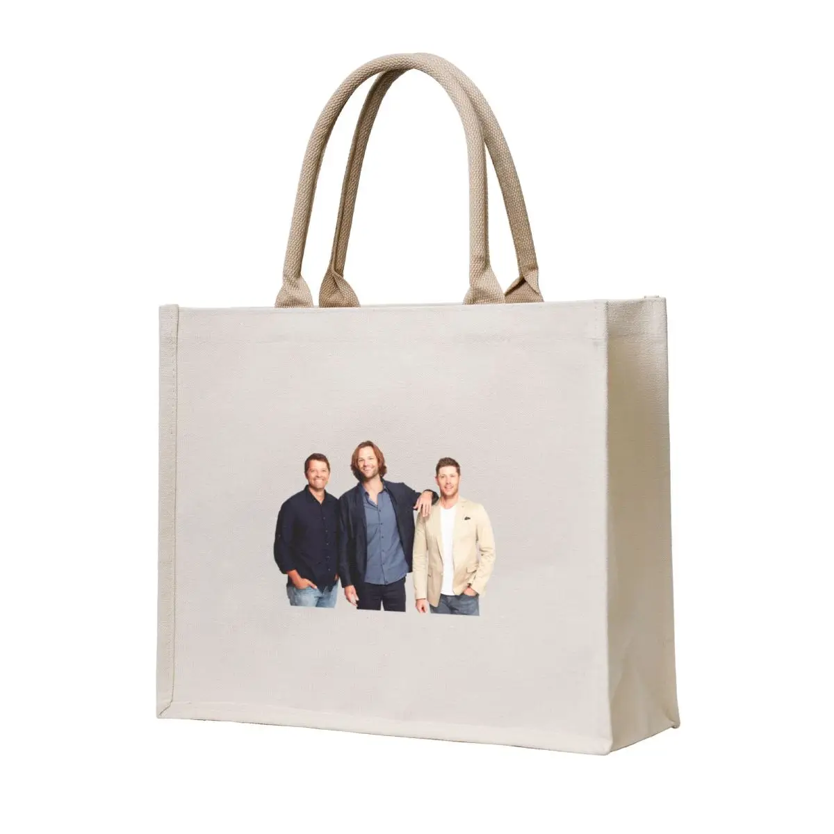 

J2M- Misha Collins, Jared Padalecki, Jensen ackles Tote Bag custom fabric bag Women's bag tote men's