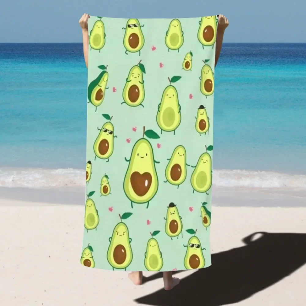 

Adult Avocado Pattern Bath Towel Beach Towel, Quick Dry Comfortable Fabric, Ideal for Spa, Yoga, Gym, Hotel and Daily Leisure