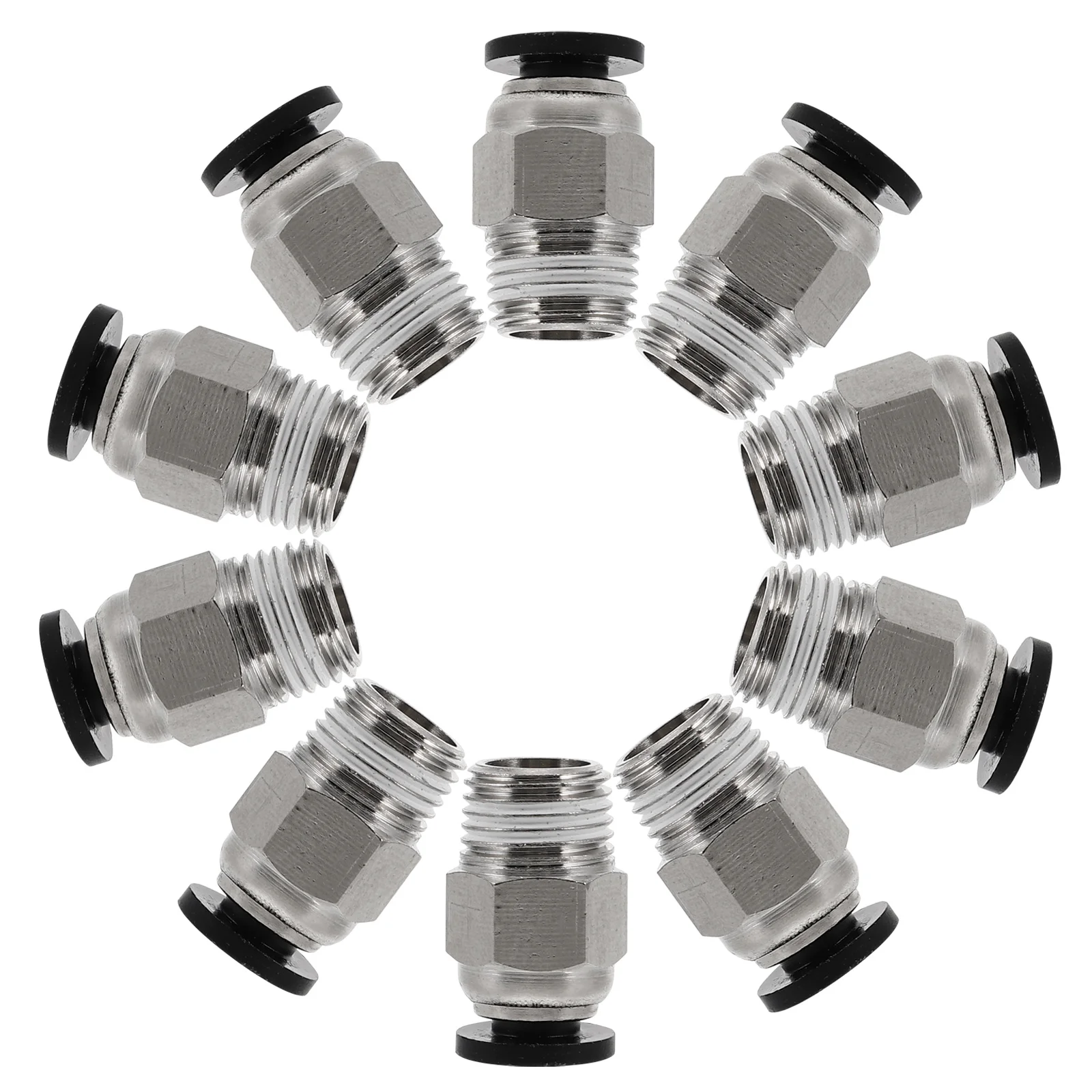 

10 Pcs Pneumatic Joint Accessories Bowden Tube Connectors Male 3d Printer Couplers Copper Fittings Ender V2 Straight