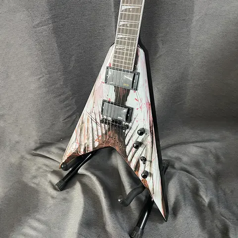 24-fret electric guitar with HH pickups, black hardware, mahogany body, shipped from US warehouse, free shipping