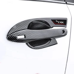 For Toyota BZ4X 2022 2023 ABS Carbon Fiber Car Door Handle Cover Trim Side Door Grab Doorknob Handle Bowl Exterior Dec