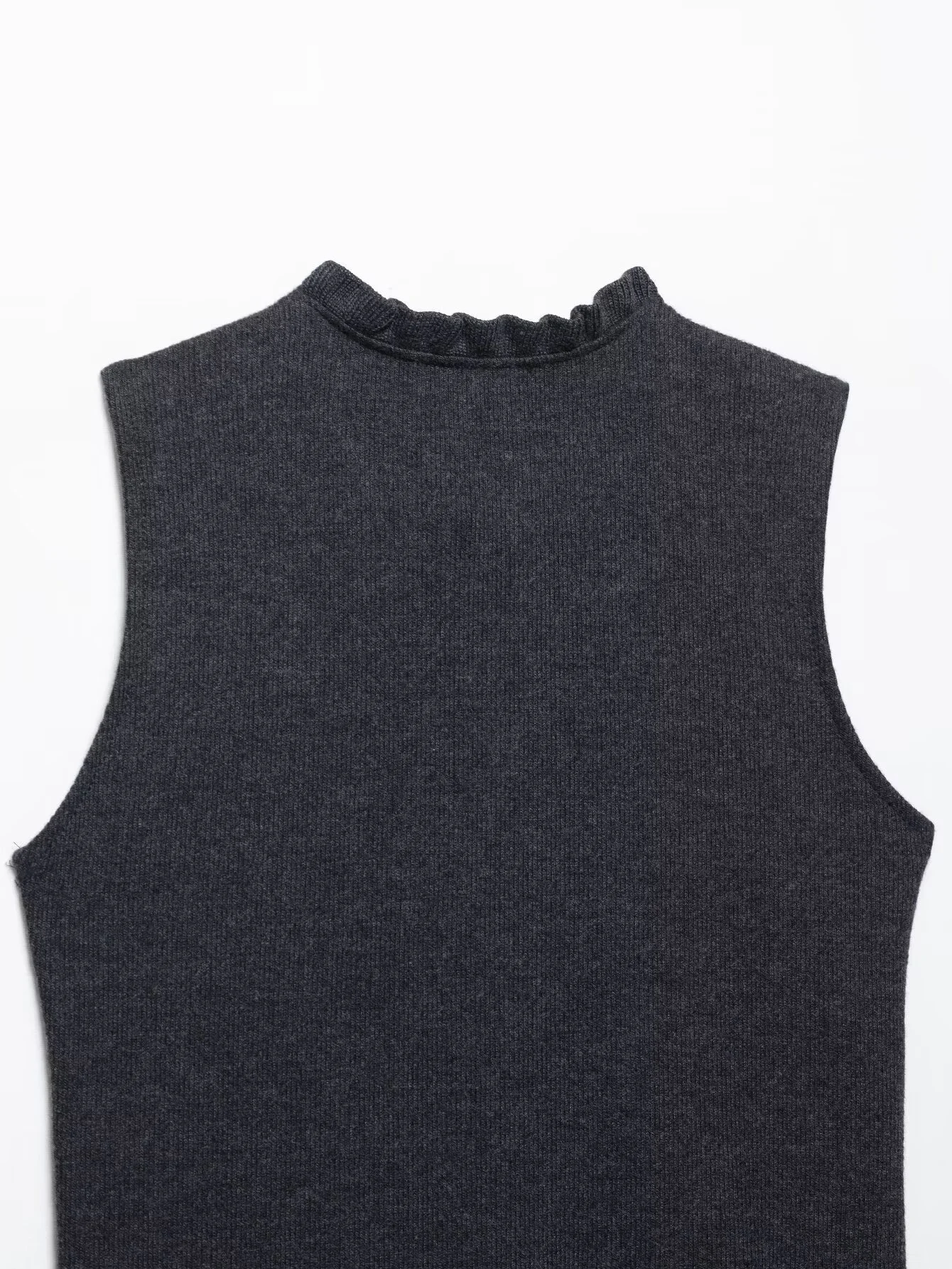 2025 Women's Summer New Product Sweet And Sexy Stacked Decoration Soft Round Neck Sleeveless Knitted Top