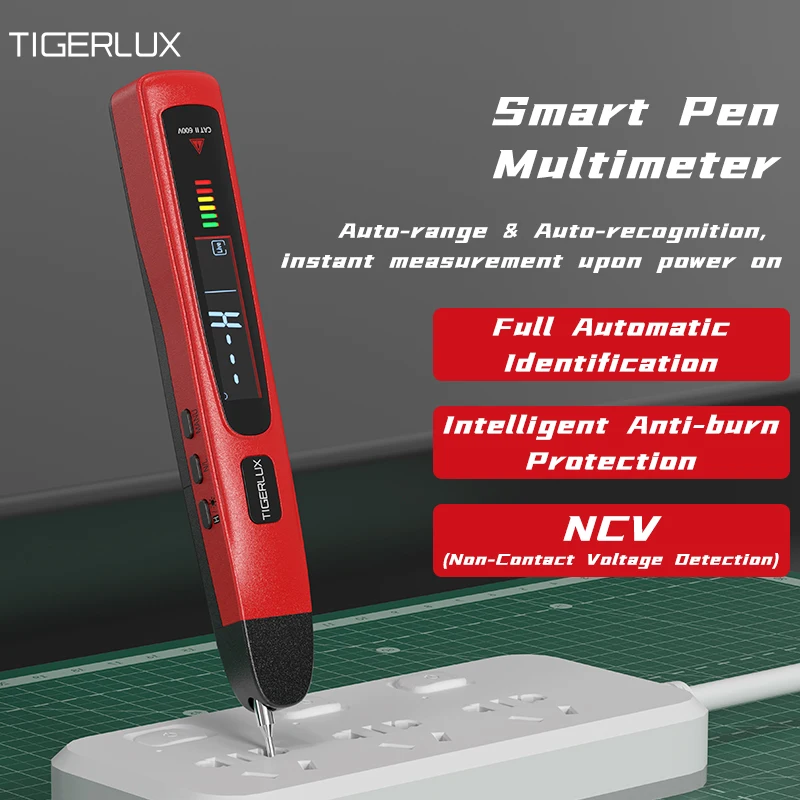 Pen type Smart Digital Multimeter 4000 Counts NCV Non Contact DC AC Voltage Resistance Live Wire Detect for Home Electric Repair
