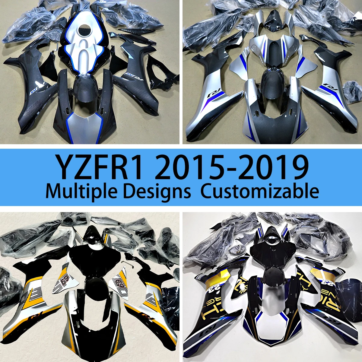 YZF R1 2015 2016 2017 2018 2019 Prime Fairing Kit for YAMAHA YZFR1 15-19 Motorcycle Injection ABS Fairings Bodywork