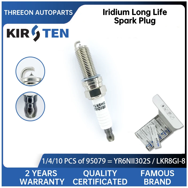 

KIRSTEN Iridium Spark Plug for MERCEDES-BENZ 1.8T GAC Trumpchi Geely Haval WEY Chery CHANG'AN 12120032273 LKR8GI-8 KSP95079