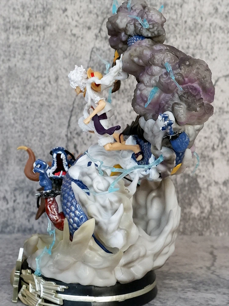 2025 23cm Figurki Akcji Anime One Piece Nika Monkey D Luffy kontra Kaidou Luffy Gear 5 Statuetka Model Kolekcjonerski Zabawka Prezent