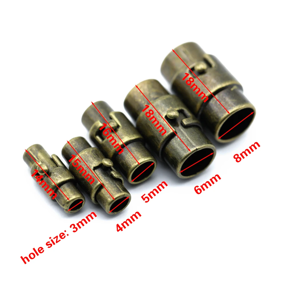 5pcs/lot Strong Magnetic Clasps for 3/4/5/6/8mm Round Leather Cord DIY Bracelets Accessories Jewelry Connector Components