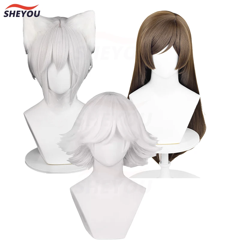 Tomoe Cosplay Wig With Ears Momozono Nanami Wig Mi Zu Ki Cosplay Anime Cosplay Wigs Heat Resistant Synthetic Wigs Hair