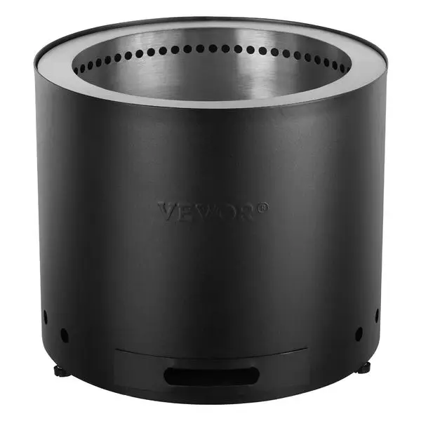 

VEVOR Smokeless Fire Pit Stove Bonfire 15 in Dia Wood Burning Stainless Steel