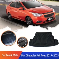 Esteras para maletero de coche para Chevrolet Sail Aveo 2016 2018 2020 2021 2015 ~ 2023, revestimiento de carga para maletero trasero, almohadillas impermeables para equipaje trasero