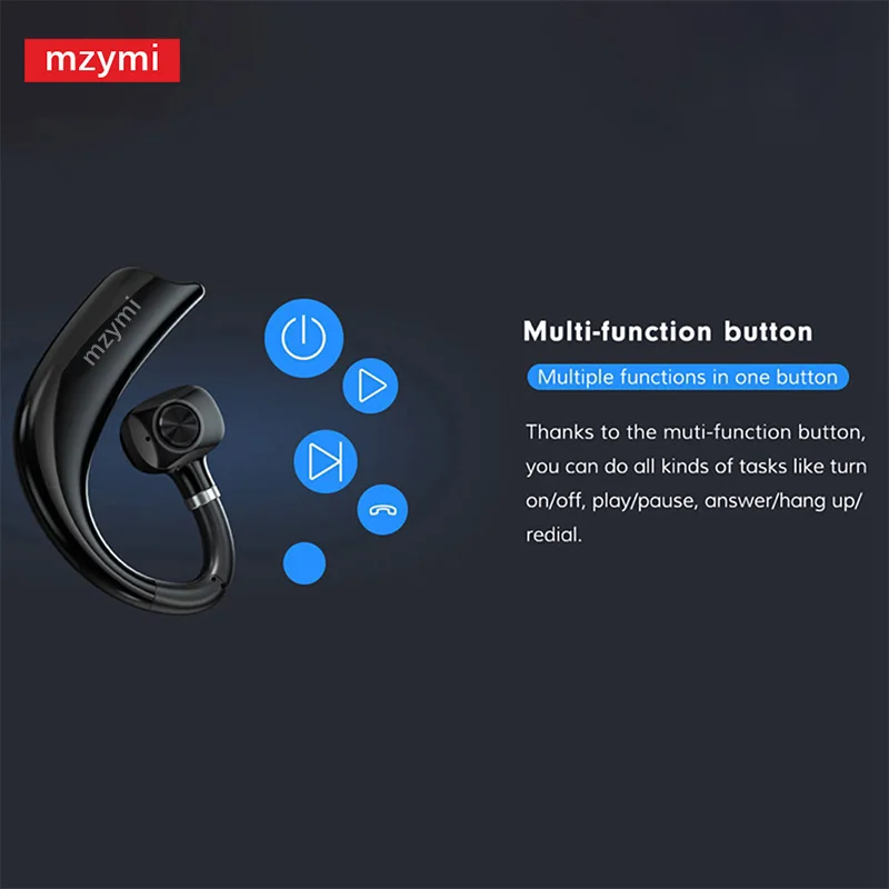 mzymi X23 Wireless Earbuds Bluetooth EarHook HIFI Stereo Sound Earphones Sport Noise Cancelling Game Headset With Mic For XIAOMI