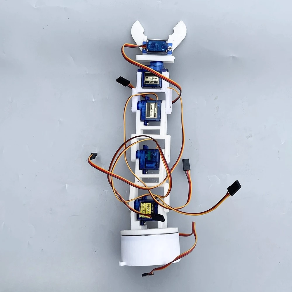 Picture 4: 3D printed white six-axis robotic arm DIY robot assembly for arduino ps2