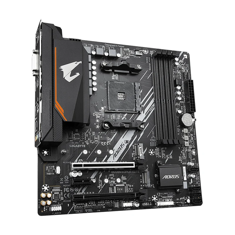 GIGABYTE-Prise de carte mère CPU de bureau, GA Bcape M, AORUS ELITE, B550, DDR4, 128G, 4000 OC MHz, prise en charge M.2, AMD Ryzen R5, R7, R9, haut