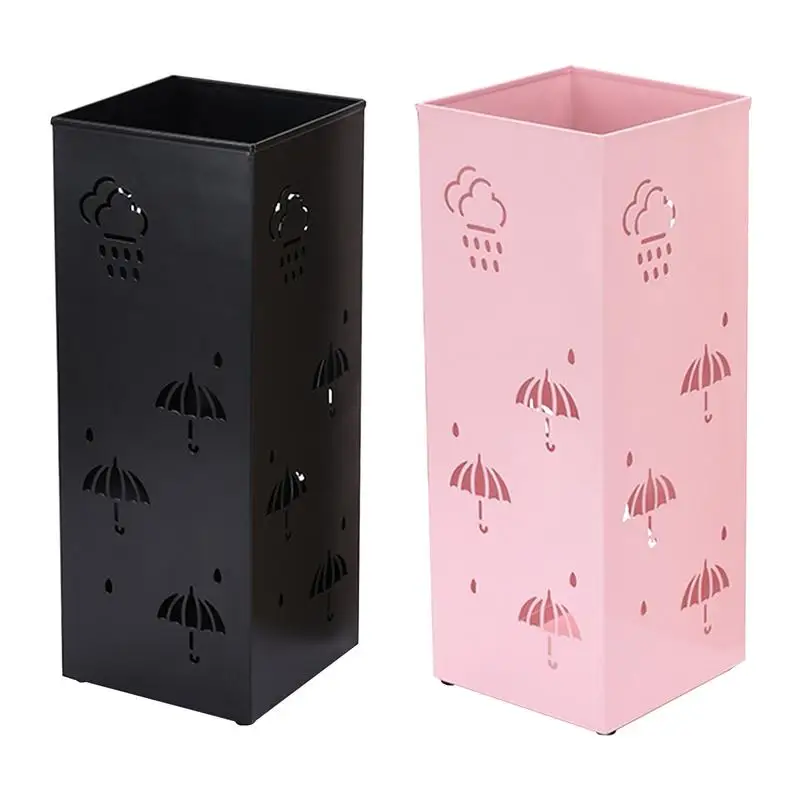 

Blooming Umbrella Bucket Geometric Hollow Pattern Umbrella Basket Fishing Rod Storage Bucket Dried Flower Tube Hall Decoration