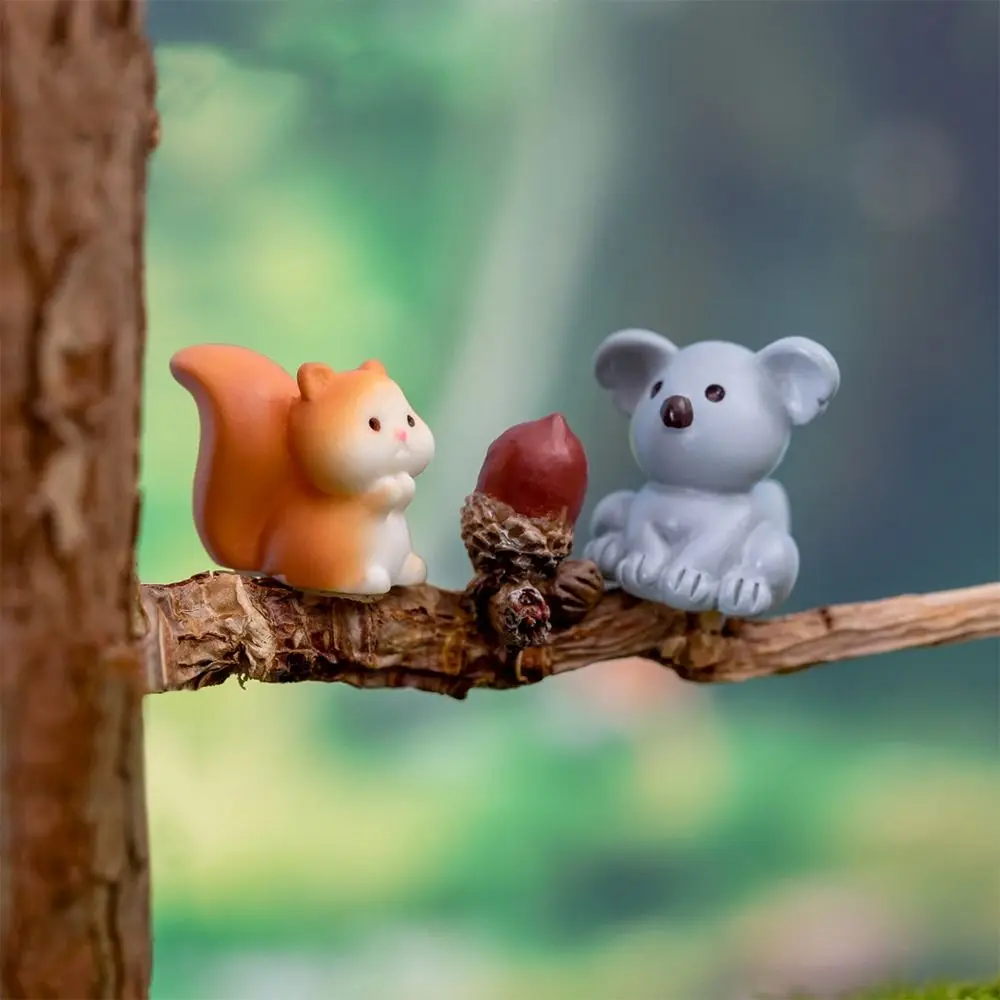 Cat Duck Sheep Squirrel Frog Turtle Animals Micro Landscape Ornaments Realistic Cute Zodiac Animals Miniatures Handmade