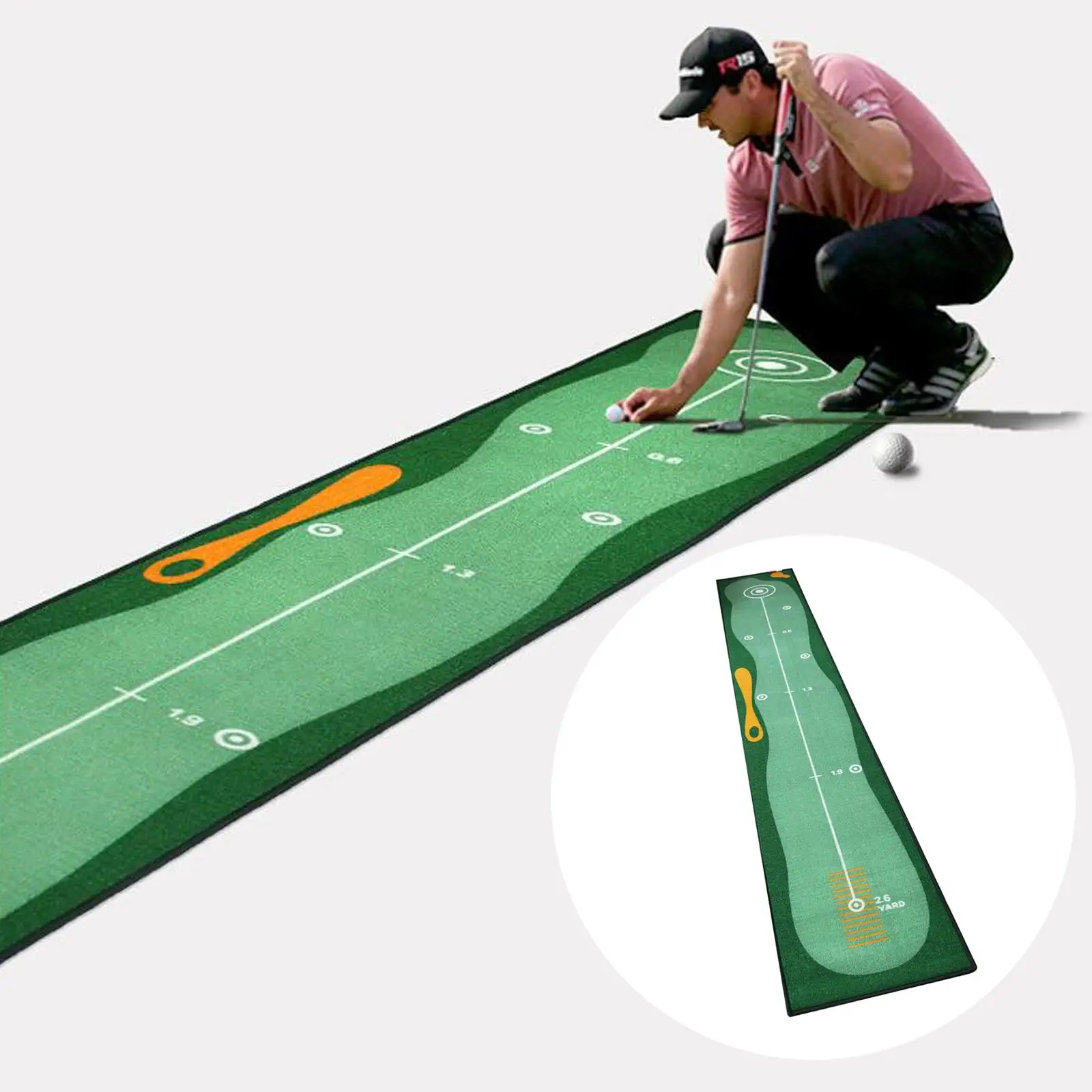 Nonskid Golf Putting Mat 1 Piece Improvement Green for Games Traveling Party