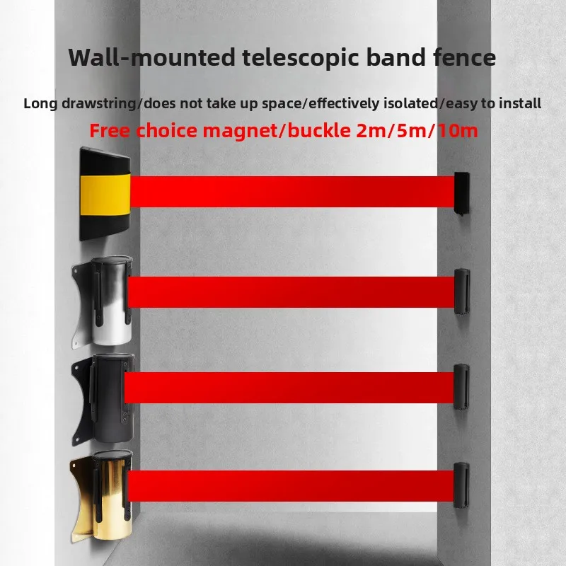 

Wall Type Telescopic Head One Meter Line Checkout Page Elevator Warehouse Safety Belt 5 Meters Wall Type Isolation Belt