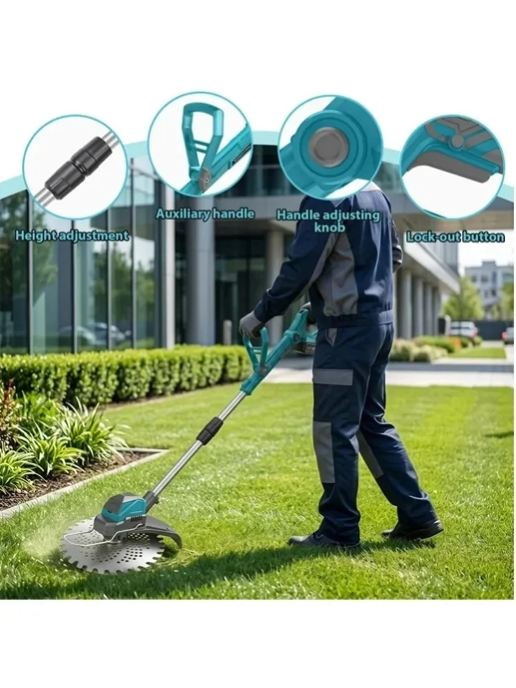 36000 U/min bürstenloser elektrischer Rasenmäher, 10-Zoll-Akku-Rasentrimmer, Garten-Landschafts-Schneider, Garten- und Rasentrimmer, Elektroschneider für Makita 21V Akku