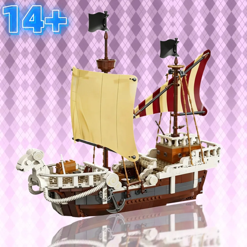 

Новинка 2025 года, 1376PSC, игрушечные лодочки, строительные блоки, сборные украшения, совместимые 75639, подарок на Рождество и день рождения для друзей, детей и взрослых