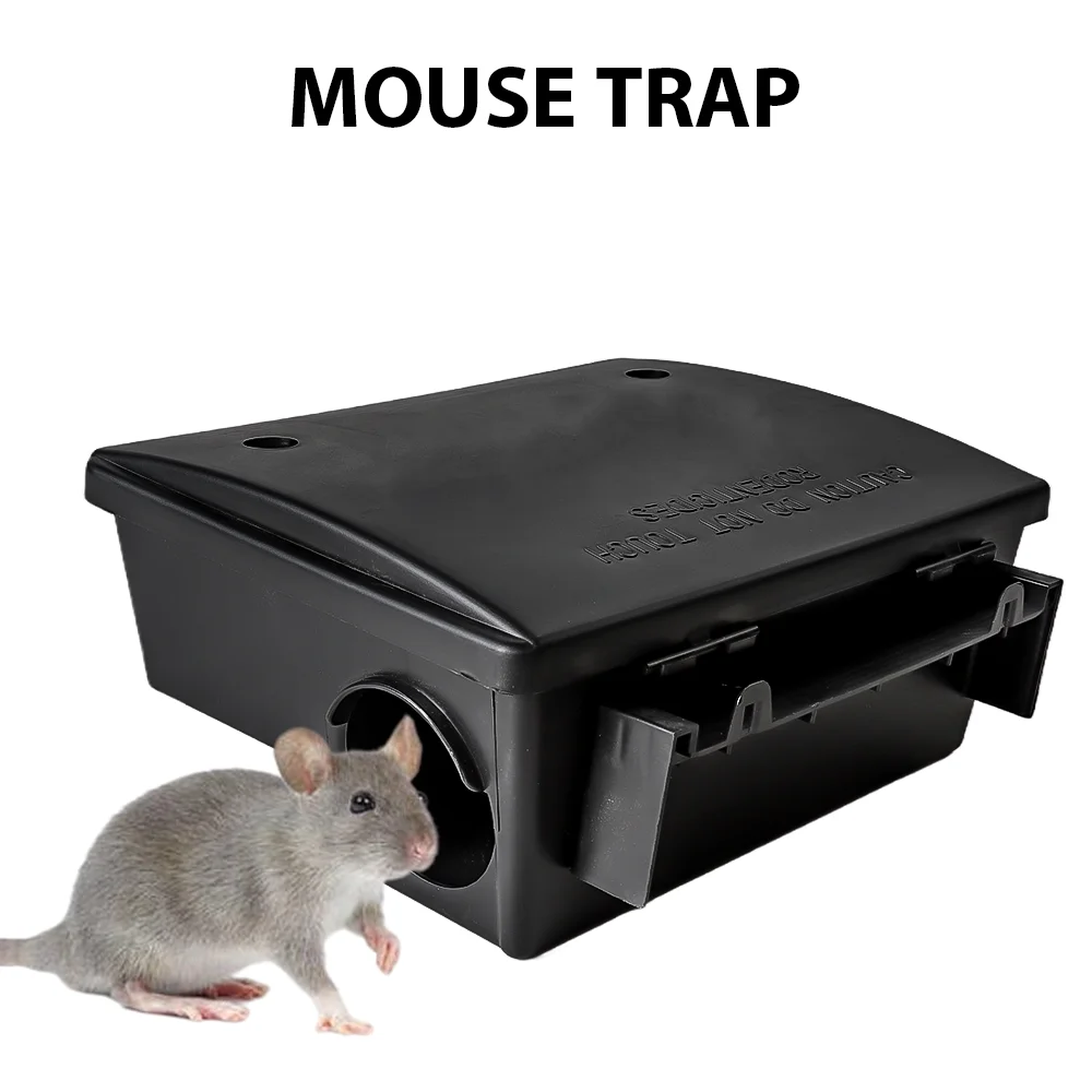 1/3/6 قطعة محطة طعم الفئران للدفاع عن الآفات قابلة للقفل من البلاستيك المتين تحافظ على الطعم آمنًا