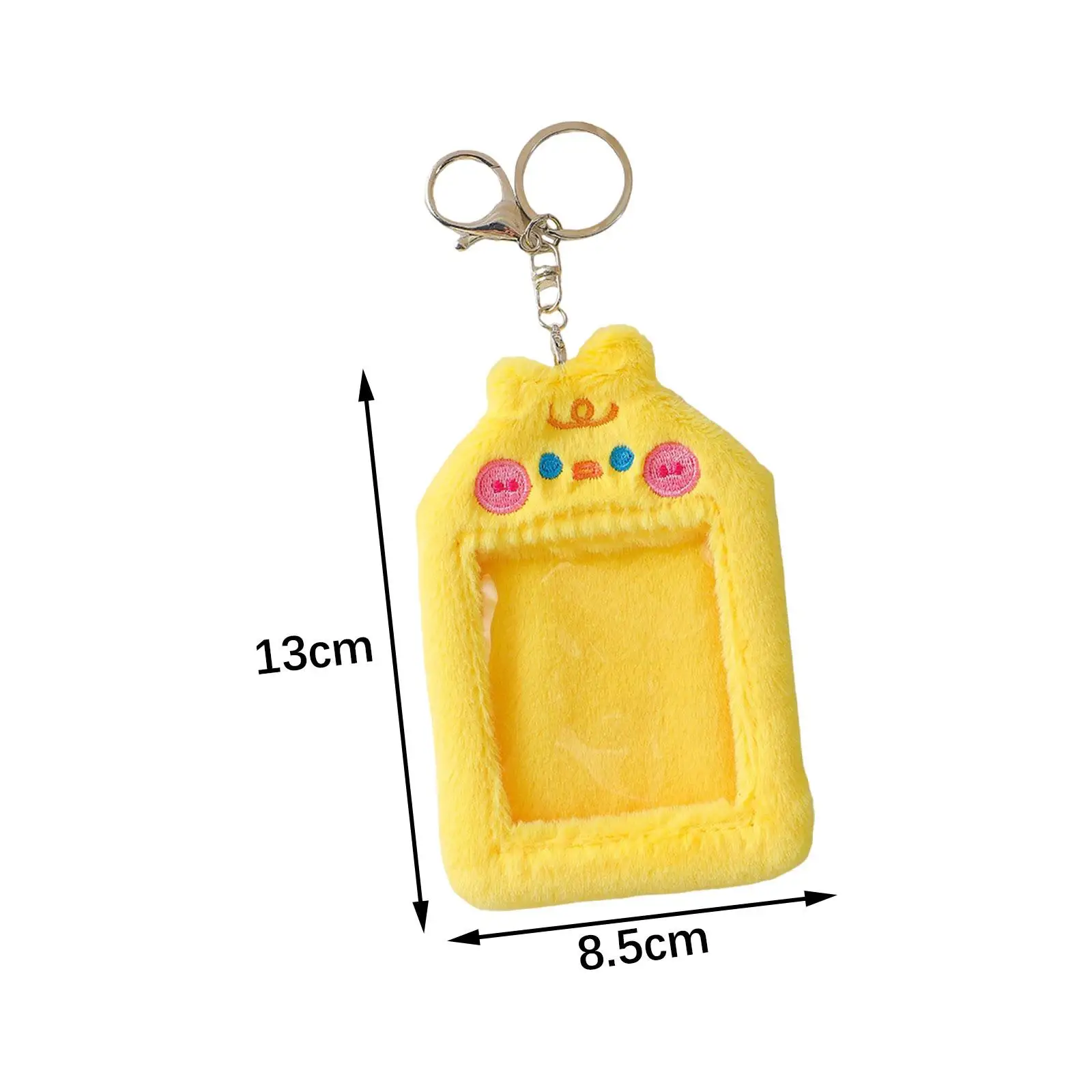Plush Photocard Holder Keychain for Badges Cards Bus Cards Baseball Cards