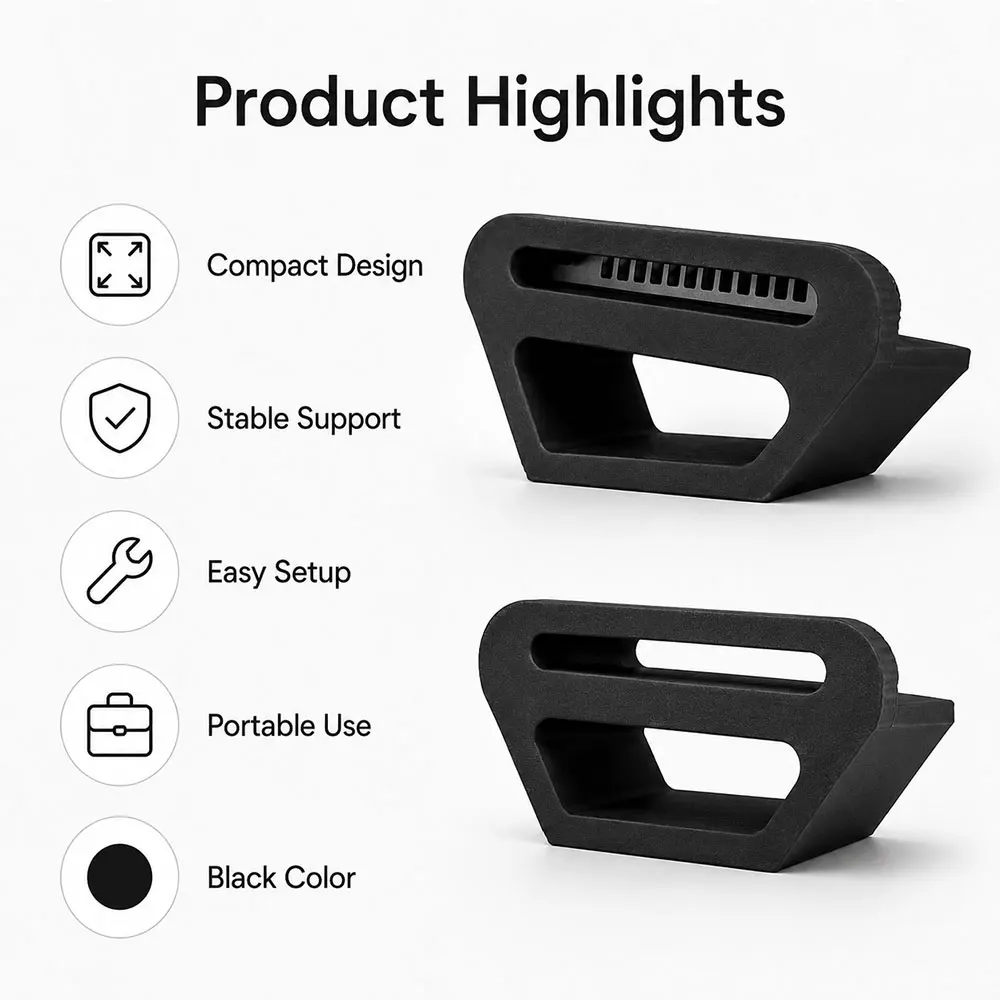Rafford Laptop-Seitenständer, tragbarer ergonomischer Notebook-Ständer, rutschfest für den Schreibtisch, Kühlluftzirkulation für MacBook und Laptops – Detail 6