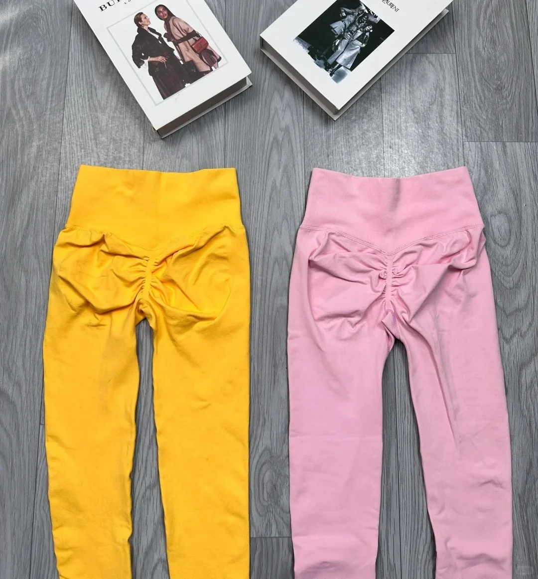 

Summer Girl Comfortable Elastic High Waist Yoga Pants Women's Peach Hip Fitness Pants Hip Lifting Sports Cycling Leggings