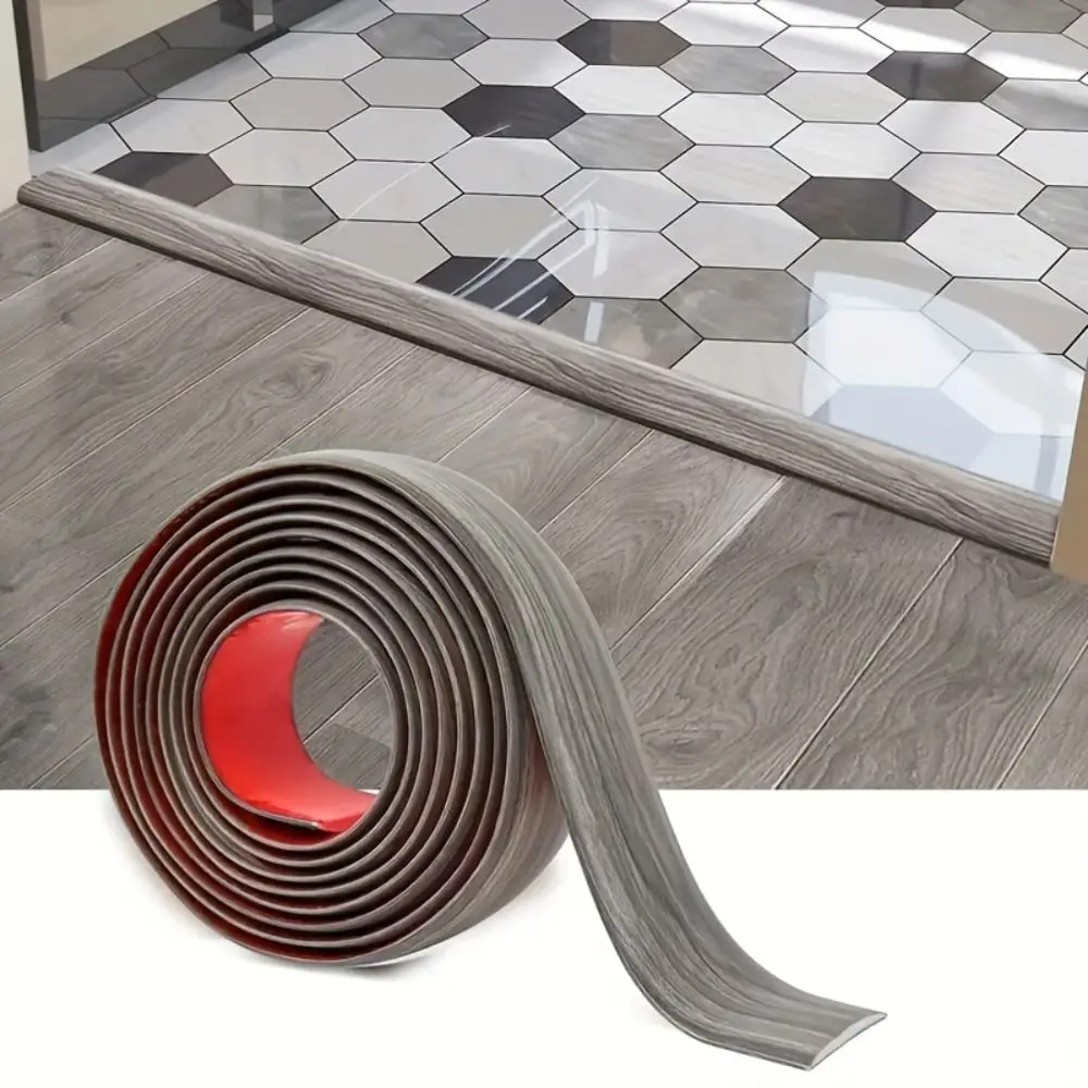 Self-adhesive Floor Cover Strips Waterproof Wear-resistant Floor Transition Strip 4/5CM PVC Flooring Seam Edge Trim Cabinet