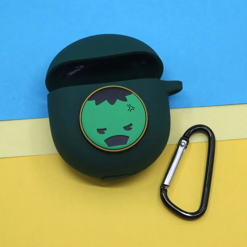 Disney Marvel-funda para auriculares, carcasa protectora de silicona para auriculares inalámbricos Realme Buds Air Pro, con gancho