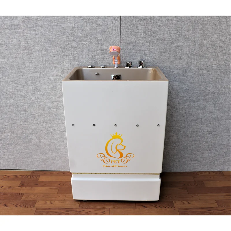 EUR PET 660*550*970MM Multicolor Acrylic Freestanding Pet Massage Bathtub