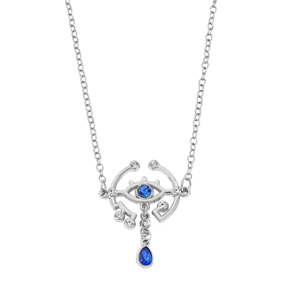 Women's High-End Blue Zircon Eye of Horus Legend Pendant Necklace European And American Style for Banquet Accessories