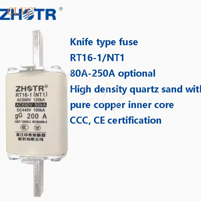 

100A 125A 160A 200A 250A Fuse Base Fuses Holder RT16-1 NT1 RT36-1 Quick Fast Blow Ceramic Fuses