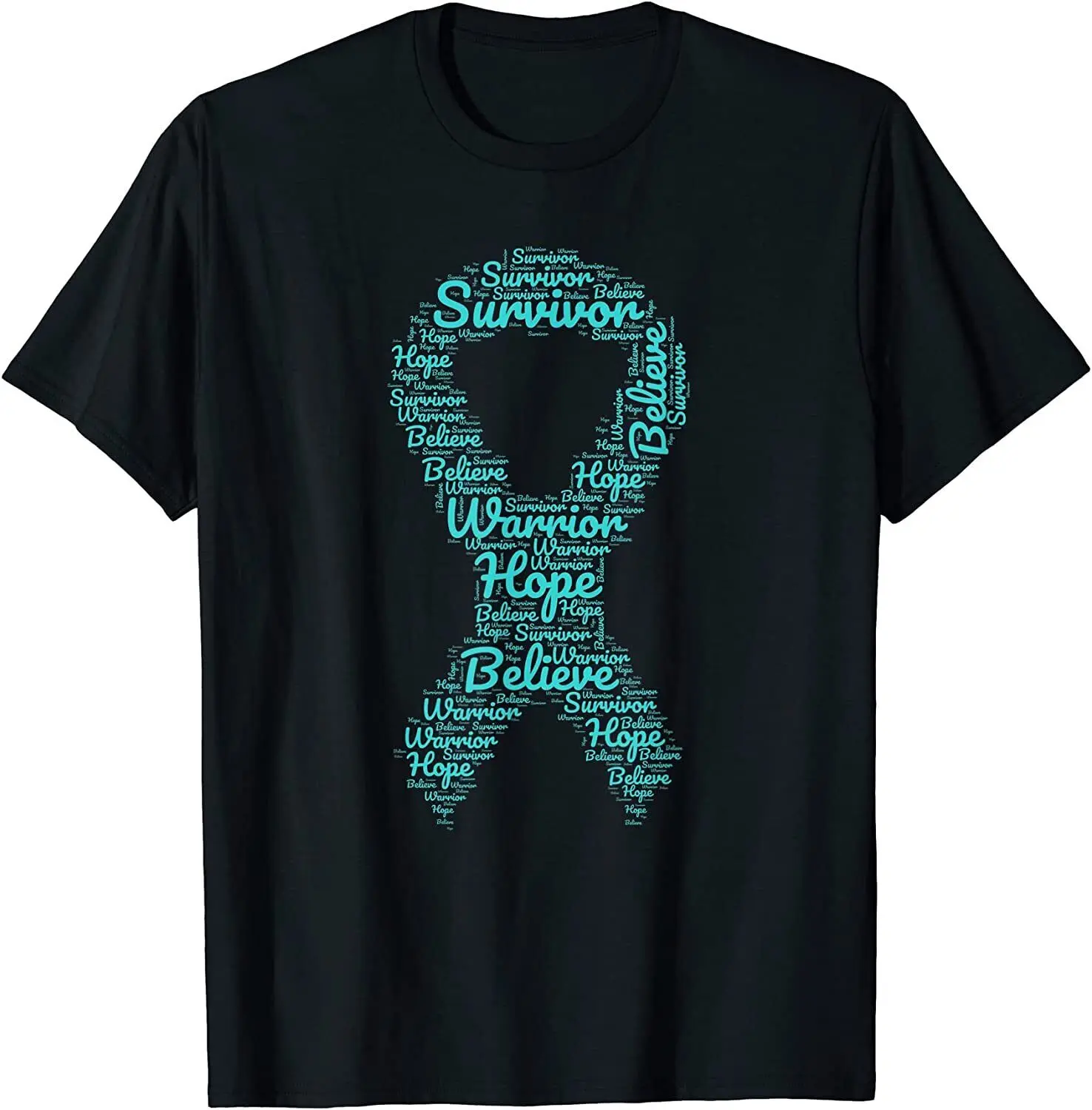 NEW Sexual Assault Violence Awareness Month Teal Ribbon T-Shirt - MADE IN USA