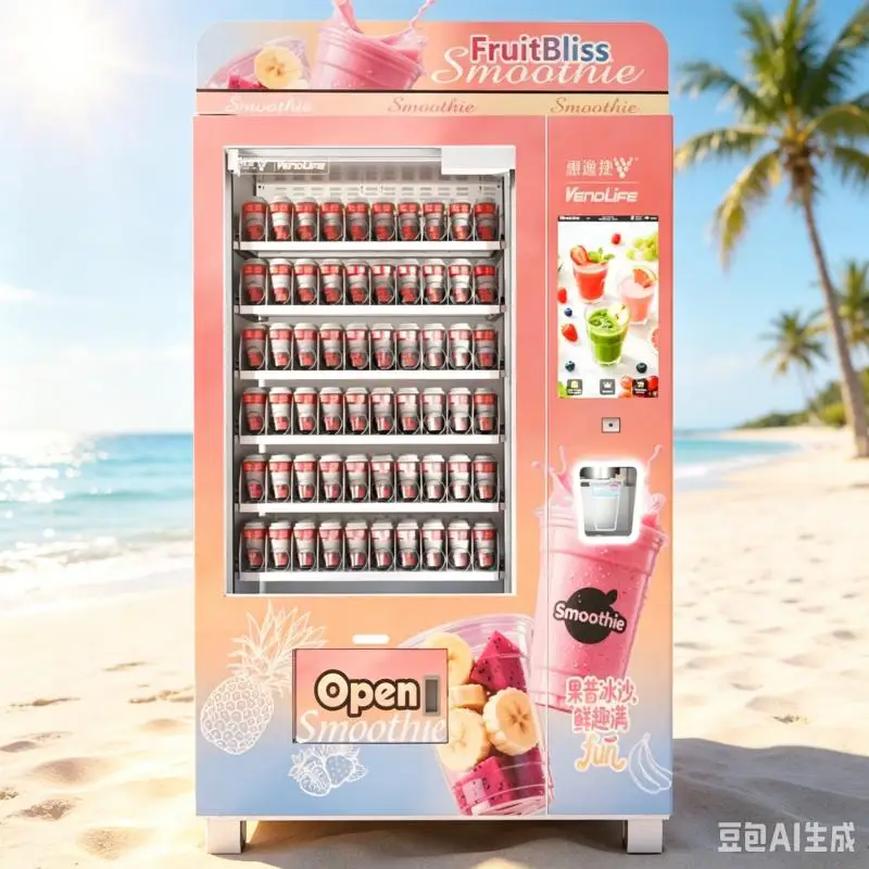 Commercial Automatic Smoothie Vending Machine High Capacity Beverage Smoothie Vending Machine FL Customized