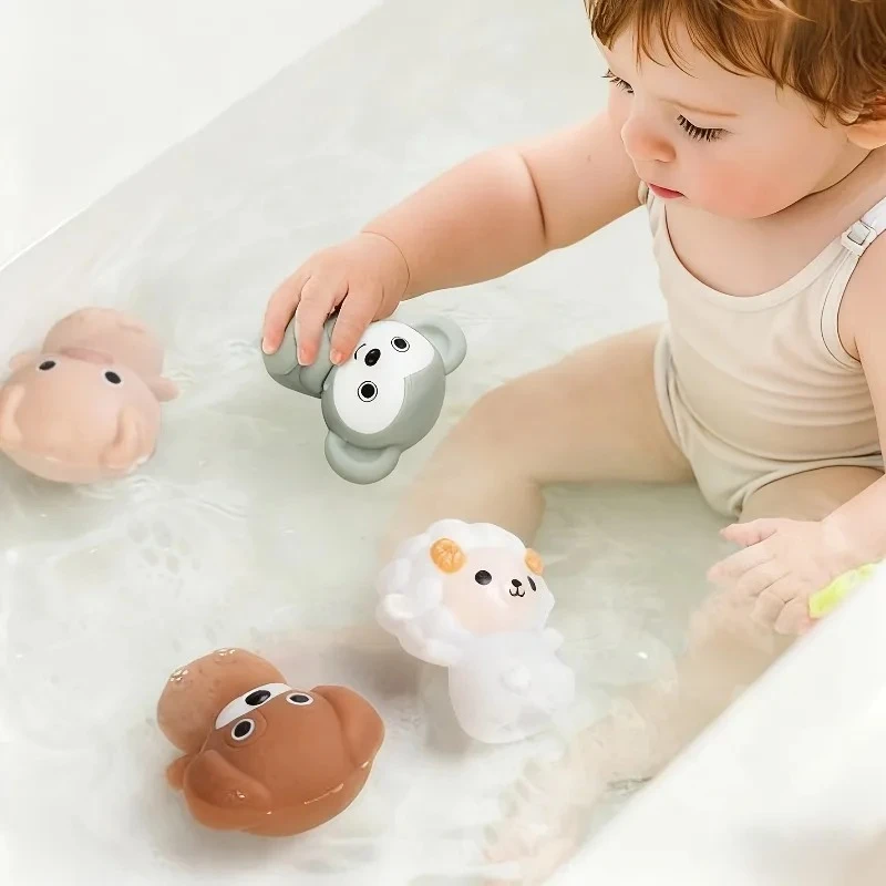 Baby Car Toy Detachable Food Grade Rubber Finger Cots Multiple Gameplay Water Play Racing Baby Car Toy Exercise Reaction Ability