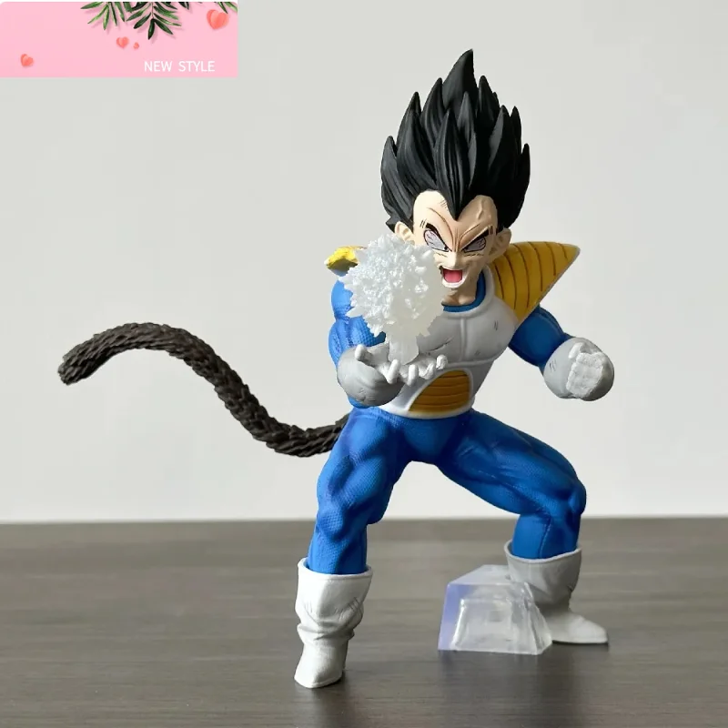 17CM Anime Dragon Ball Z Vegeta figura Vegeta estatua con luna Artificial PVC colección de figuras de acción modelo juguetes regalos