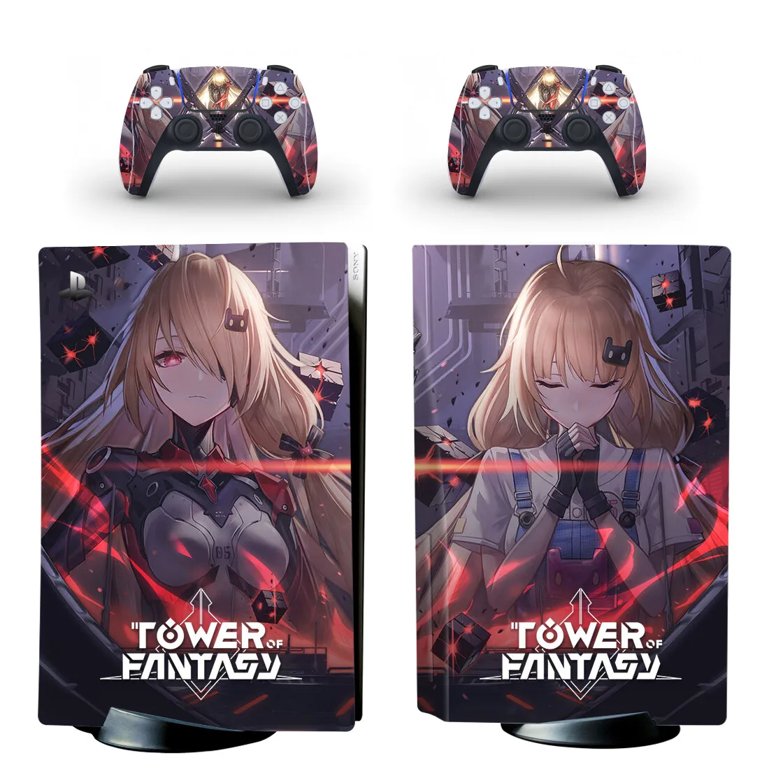 Tower of Fantasy PS5 Disc Skin Sticker Protector Decal Cover for Console Controller PS5 Disk Skin Sticker Vinyl