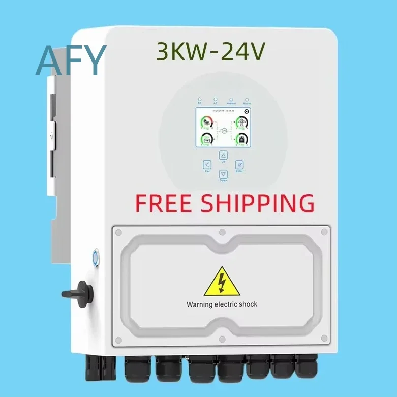 In Stock 3kw Hybrid Solar Inverter 24v for EU Stock Single Phase with Wifi for Solar Power System Off Grid On Grid Inverter