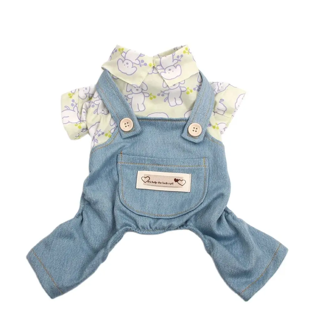 بذلة مطبوعة للحيوانات الأليفة للكلاب والقطط ، معطف جرو ، تي شيروتي ، تصميم حزام الكتف ، ملابس الربيع ، ملابس الصيف #5