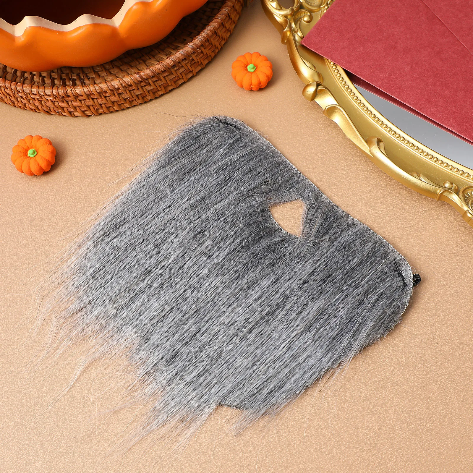 Barbe de Costume pour hommes et accessoire de père noël réaliste, bande élastique réglable, toucher festif, barbe de père noël