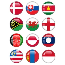 Nation Flags Usa Au Ca Fr Ge 12mm/18mm/20mm/25mm Round Photo Glass Cabochon Demo Flat Back Making Findings Jewelry Findings