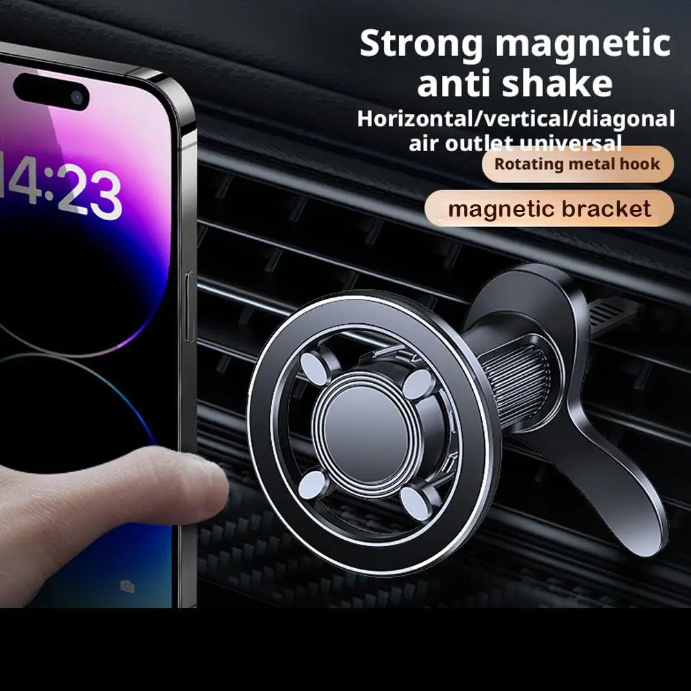 Magnetische Auto-Handyhalterung für Armaturenbrett und Lüftungsschlitz mit 360°-Drehung ° Drehbare GPS-Halterung für iPhone 16 15 Xiaomi Samsung