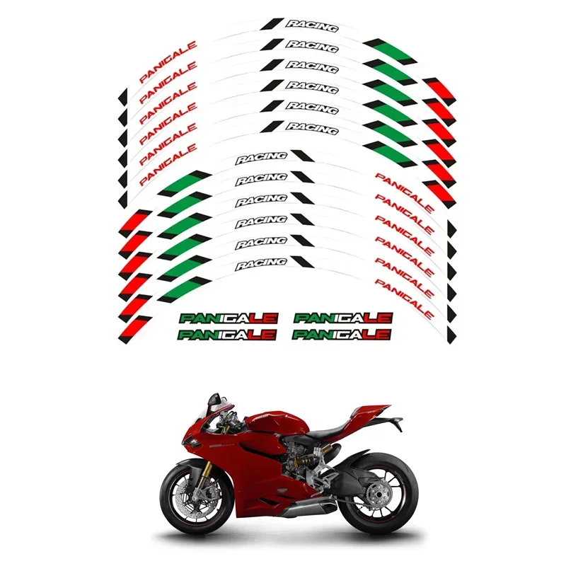 MOTO For DUCATI PANIGALE 1199 S 899 1299 S R 959 Motorcycle Parts Contour Wheel Decoration Decal Sticker - 4