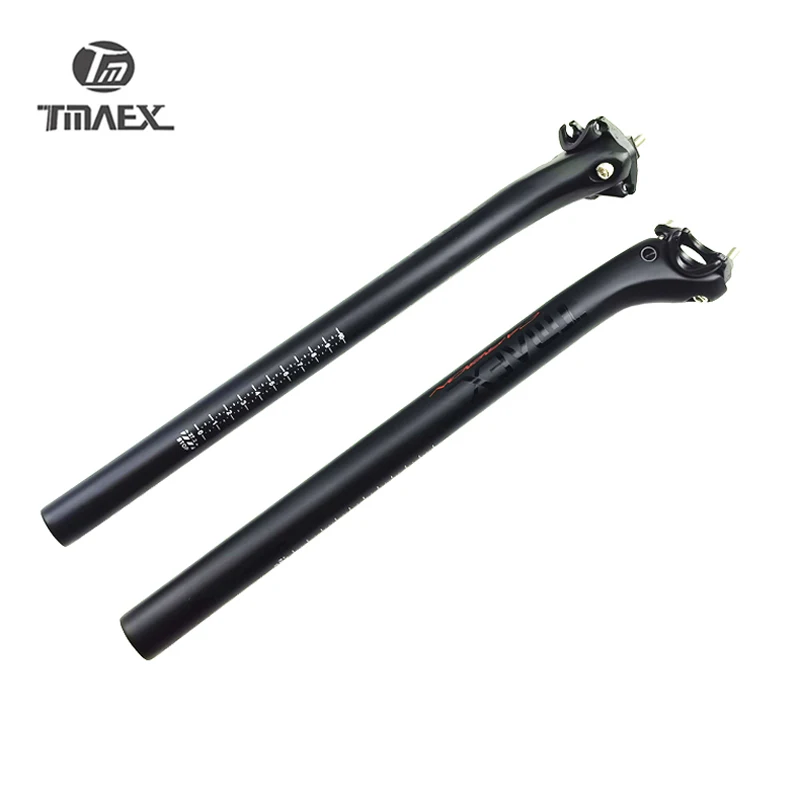 Tmaex-Carbon MTB Seatpost, Mountain Bike Seat Tube, Ultra-light, Matte Road Bicycle Seat Post, 25mm, 27.2, 30.8, 31.6