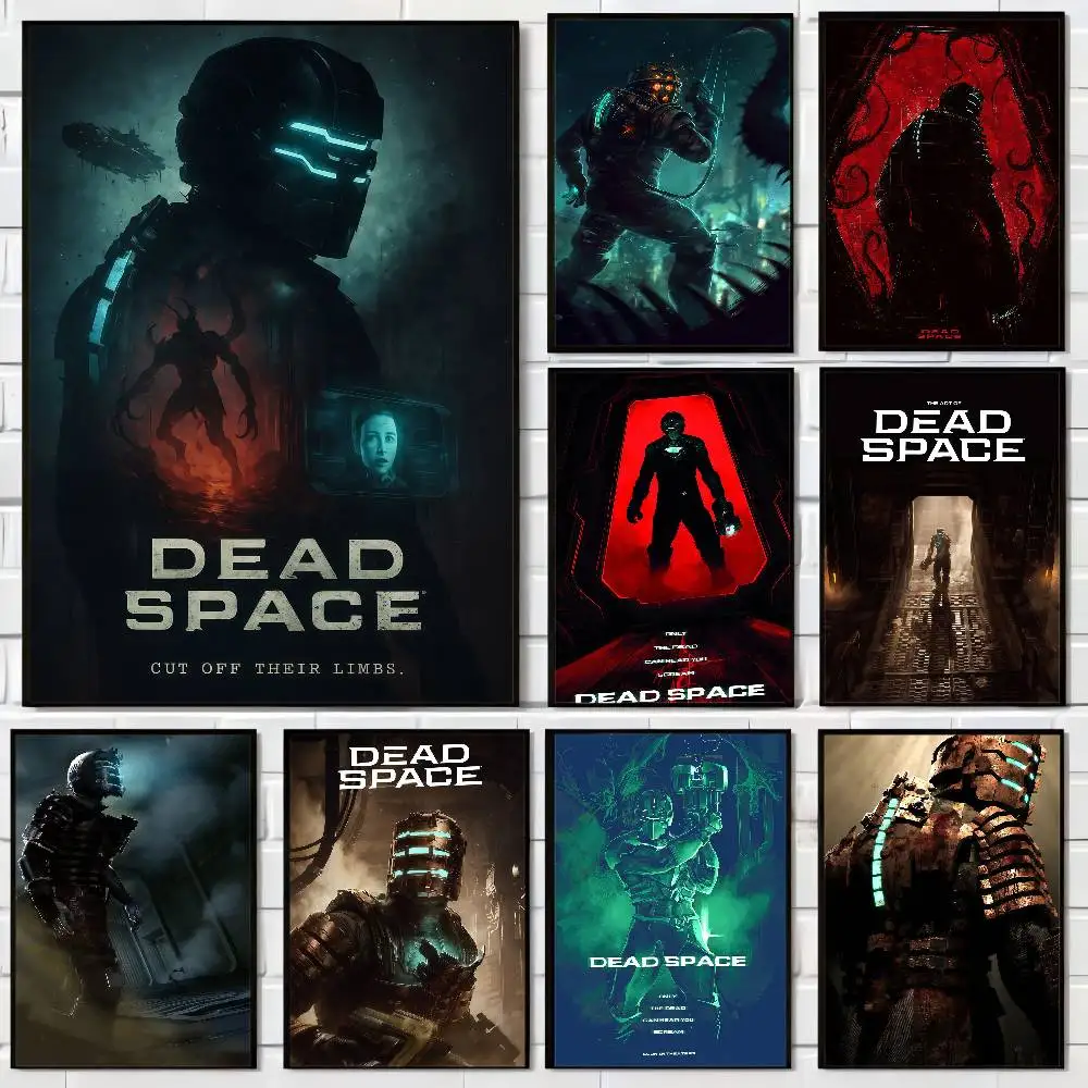 Pósteres de película clásica D-Dead Space, pegatina de papel blanco adhesivo, bricolaje, habitación, Bar, cafetería, decoración de habitación Kawaii
