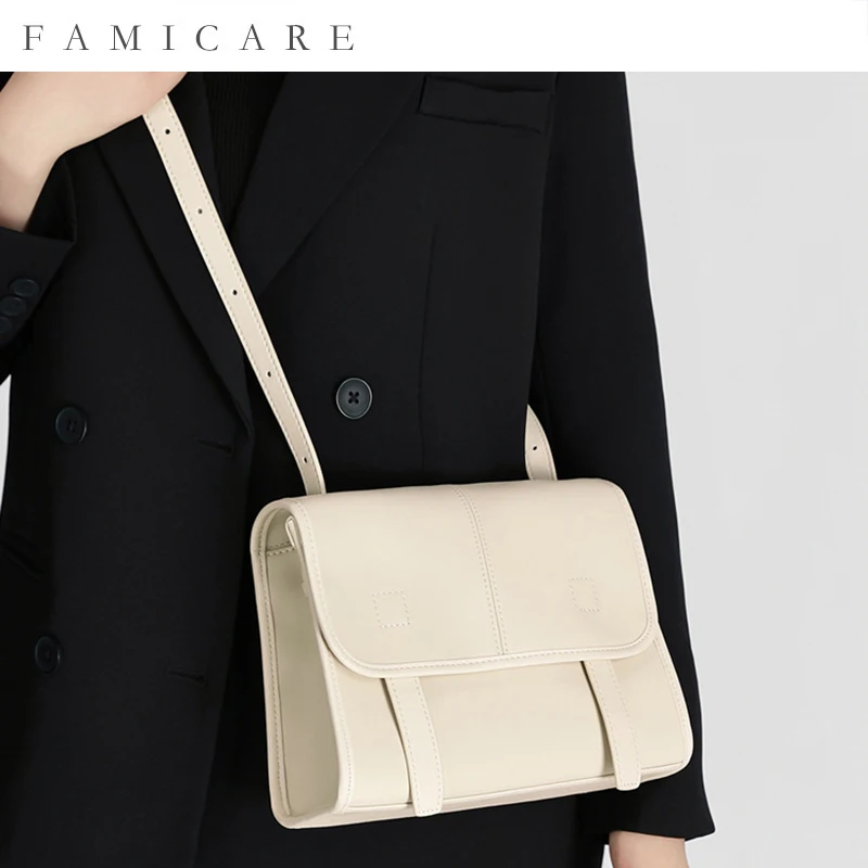 2026 New Top Grain Leather Messenger Bag Envelope Purse Women Large Capacity Shoulder Crossbody Handbag Work Commuting Premium
