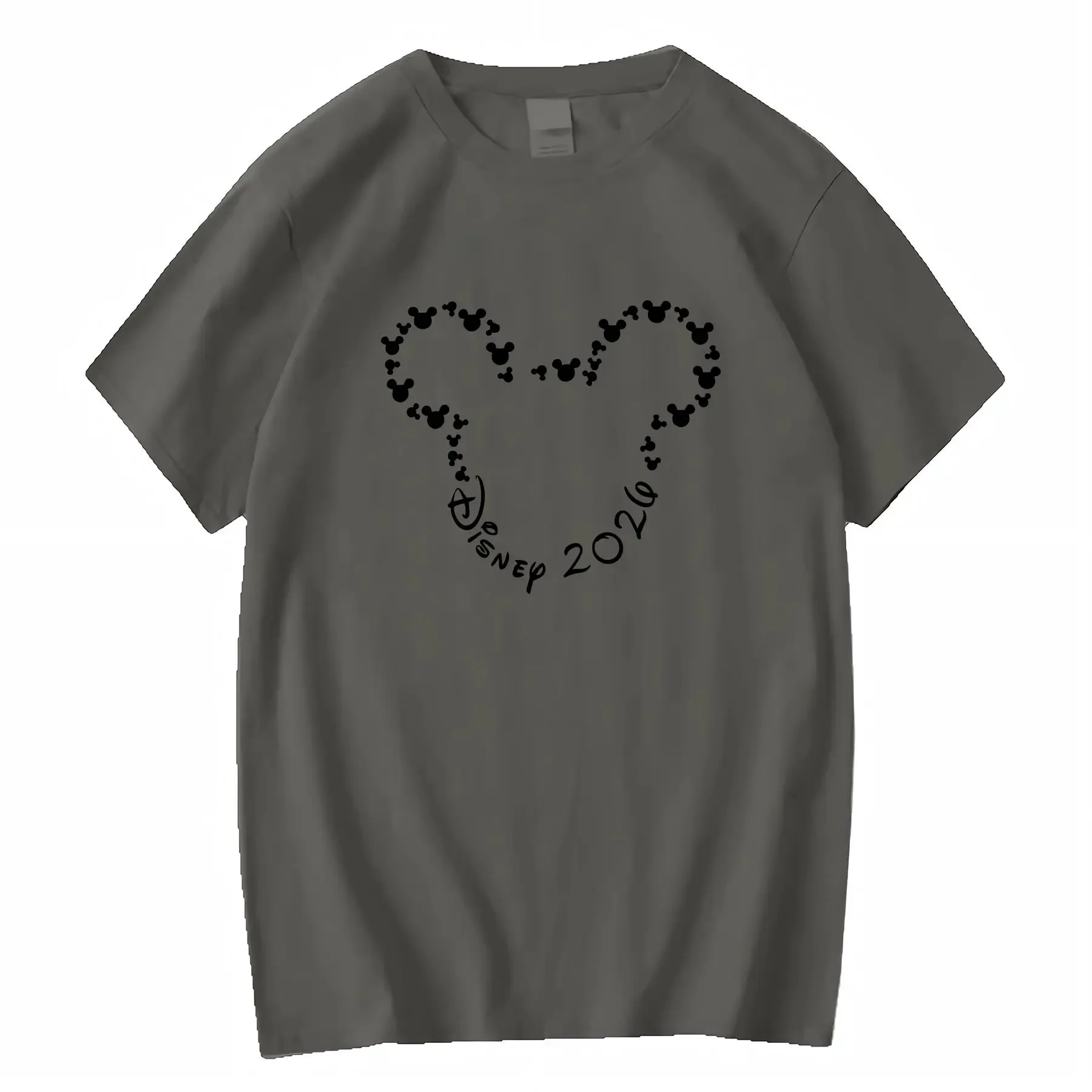 ديزني فاميلي 2026 رحلة 122629 ديزني وورلد عطلة طاقم الرقبة تي شيرت للنساء خمر غسلها لينة تنوعا تنفس