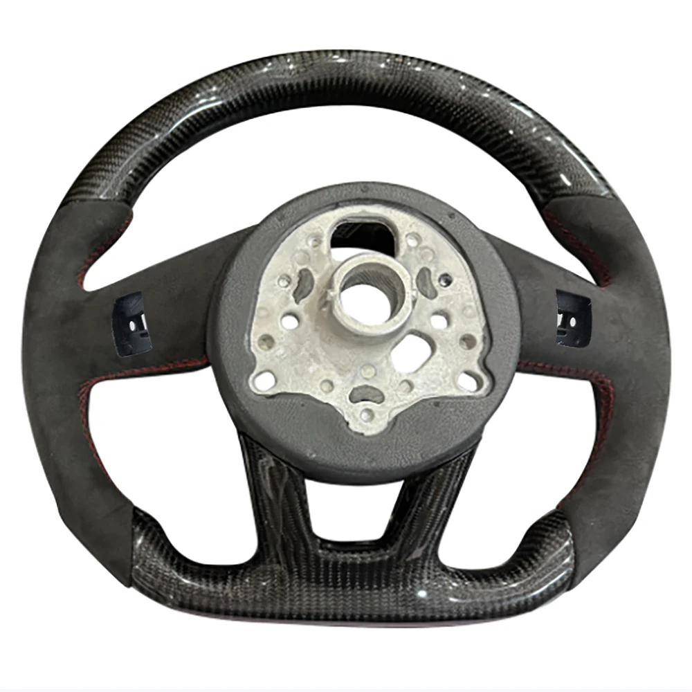 الكانتارا عجلة القيادة من ألياف الكربون الحقيقية لأودي B9 A3 A5 RS3 RS4 RS5 S3 S4 S5 2018 2019 2020 2021 2022 مجموعة نمط مخصص #4